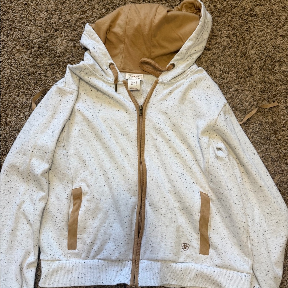 Ariat Speckled Cream and Tan Women's Hoodie